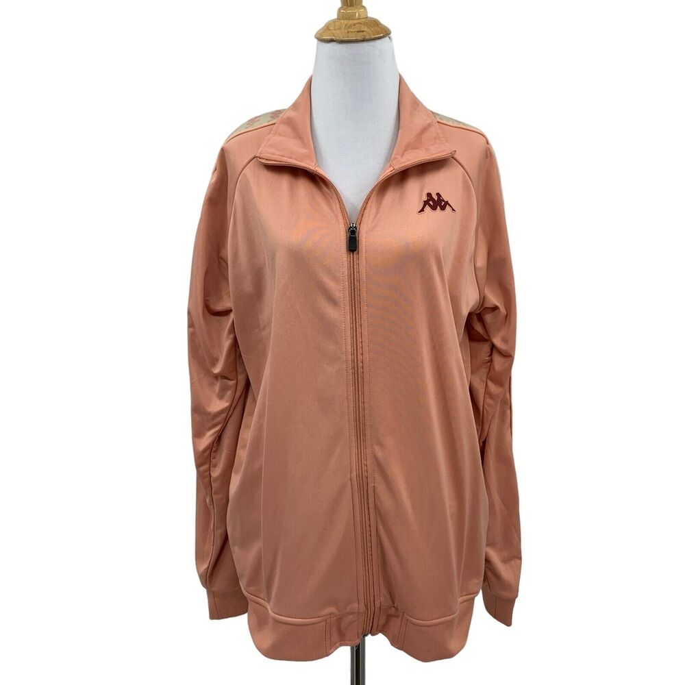 Kappa Jacket Womens L Large Salmon 222 Banda Iconic Track Full Zip MIcro Fleece